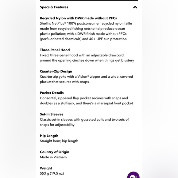 Patagonia Men's Isthmus Anorak Pullover - Picture 8 of 8